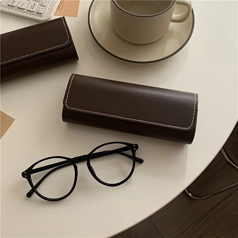 Vintage Coffee Eyeglass Case - Lightweight Portable Glasses Holder, Ideal for Travel and Everyday Use, Travel Accessory image 6