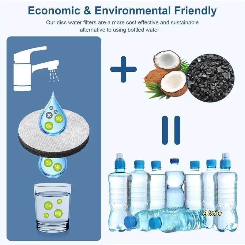 8Pcs Micro Disc Water Filter Discs For Brita Fill And Go Water Filter Bottles For Microparticles And Other Impurities