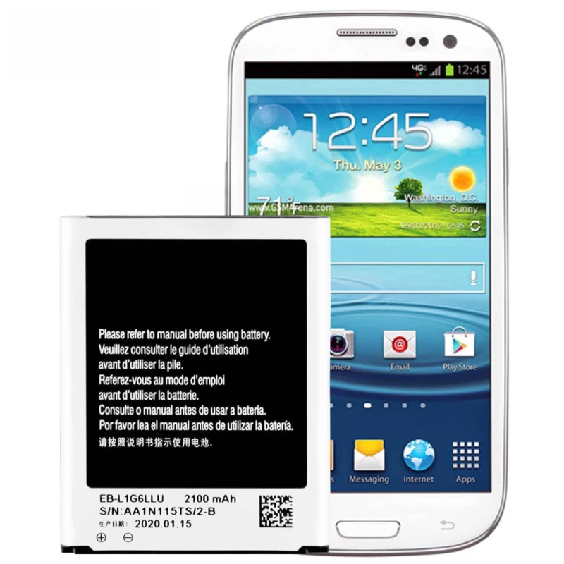Brand New EB-L1G6LLU EB-L1G6LLA/LLK/LLZ 2100mAh Phone Battery For Samsung Galaxy S3 i9300 i9305 i747 I9060 I9128 I9308 i535 i930