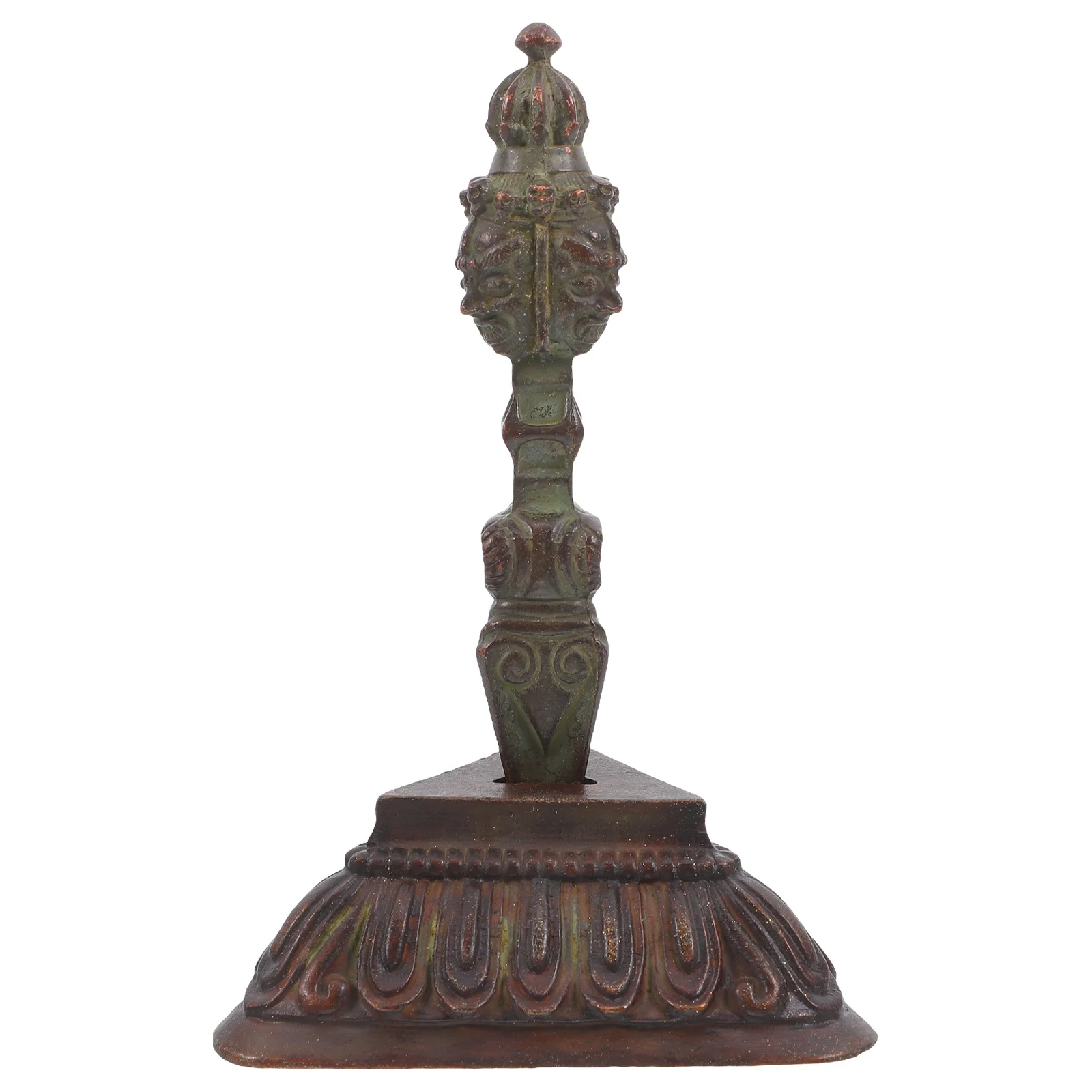 

1 set 1 Set Tibetan Vajra Dorje Copper Plated Sacred Buddhist Ritual Artifact Mini Sculpture For Home Temple Decor Office Shelf