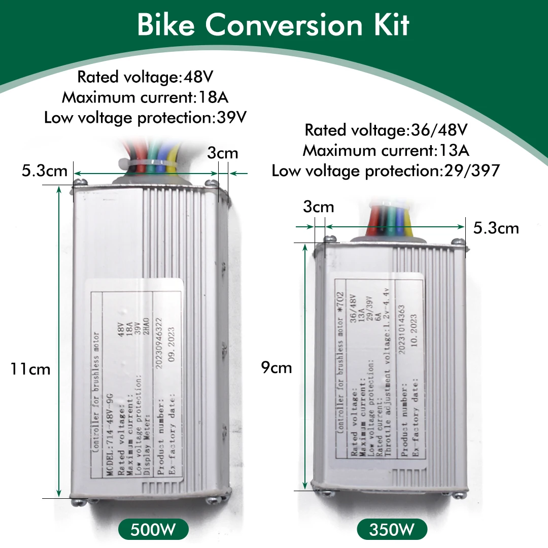 36V 48V 350W 500W E-bike Scooter Controller motore Brushless per Controller bicicletta elettrica parte Scooter bicicletta elettrica