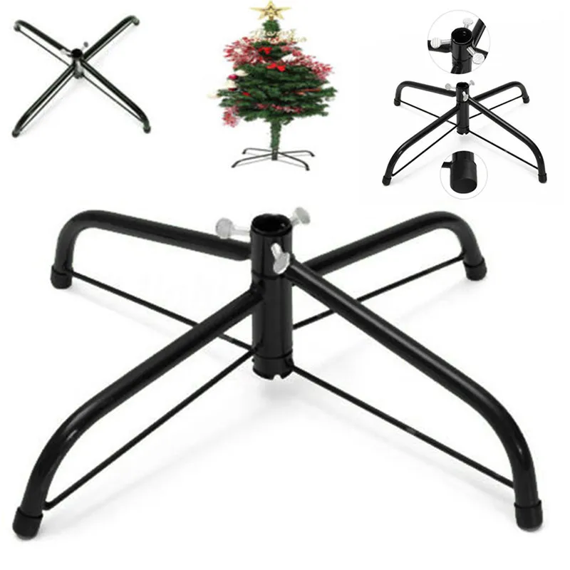 Iron Metal Christmas Tree Holder Base Tree Stand Foot Holder Xmas Home Party Decor Tree Support Shelf Holder Rack 30-50cm 2023