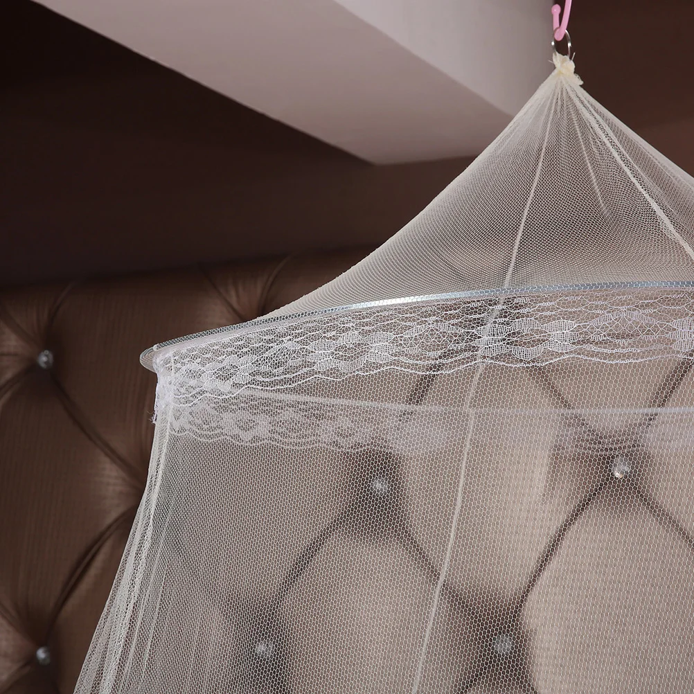 

HORIALENCE Lace Bed Canopy Net Conical Dome for Nursery Kids Boys Girls Bedroom Decor Wedding Event Decoration