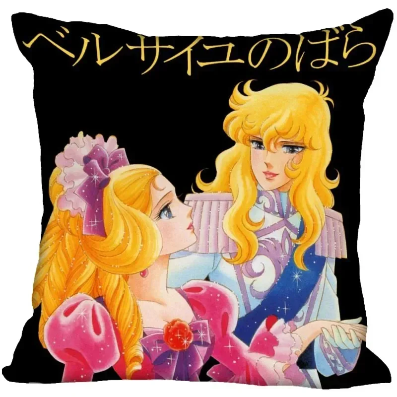 Anime The Rose Of Versailles federa per cuscini decorativi per la casa fodera per cuscini in raso con cerniera invisibile copertura 1007