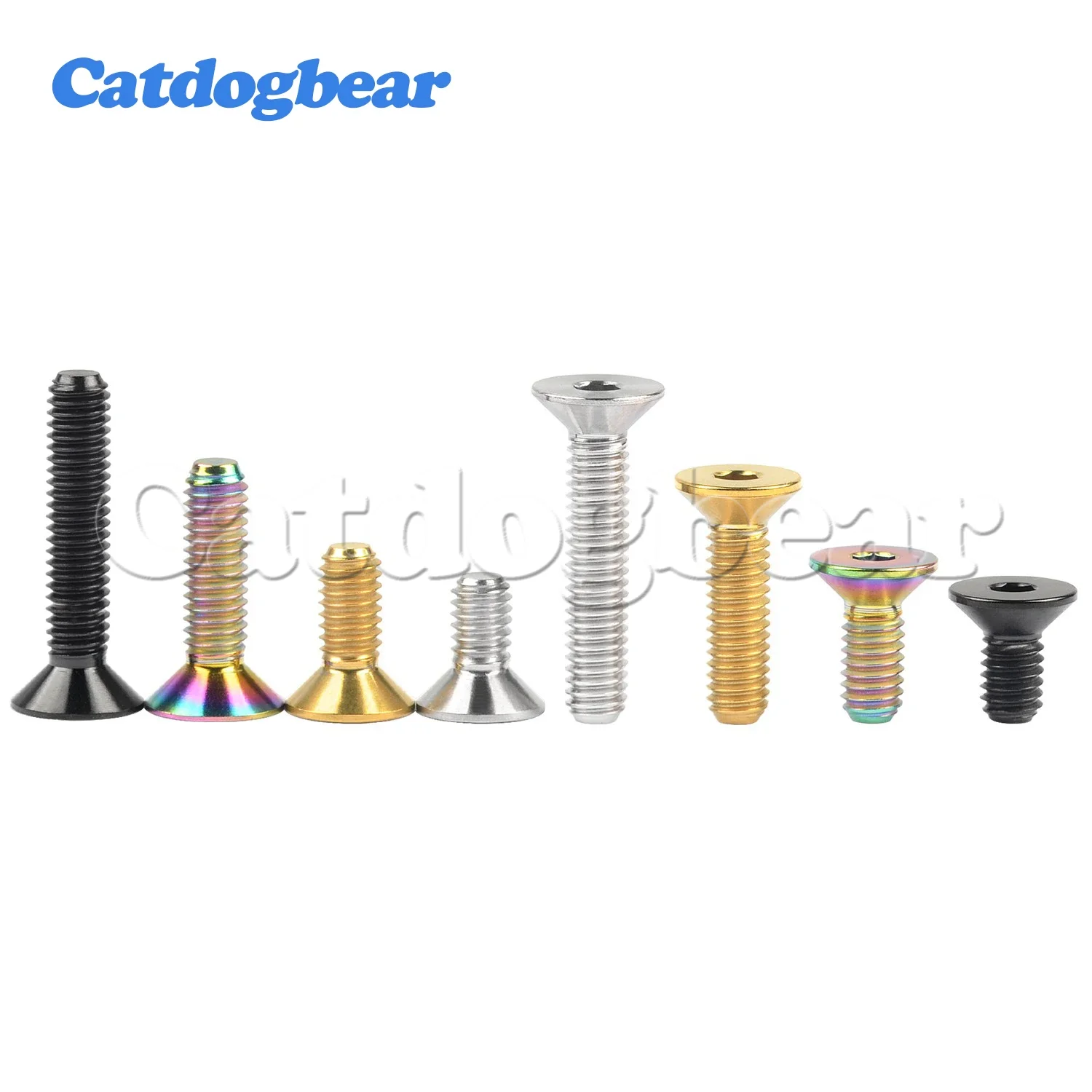 Catdogbear Lega di titanio M3/M4 Bullone a testa svasata Vite a testa cilindrica per bicicletta 6mm 8mm 10mm 12mm 15mm 20mm