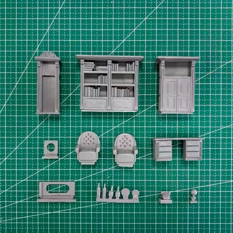 Model żywiczny odlewany ciśnieniowo w skali 1/35, zestaw do samodzielnego montażu, model sceny gabinetu, niezmontowany i niepomalowany, bez blachy do wygrawerowania.