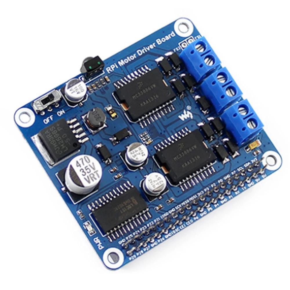 Waveshare for Raspberry Pi RPi Motor Driver Board MC33886 Drives Expansion Board for Raspberry Pi