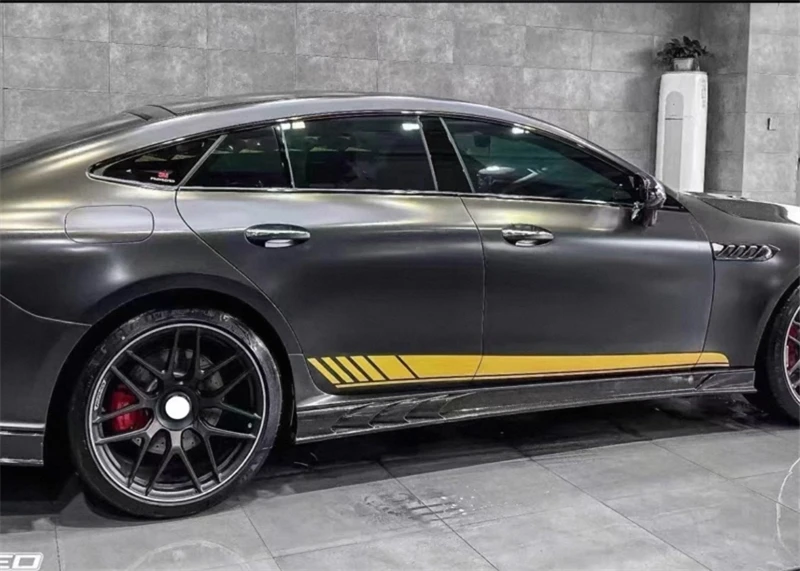 Para mercedes benz amg gt50 gt53 gt63 2018 2019 2020 2021 2022 rea saias laterais de fibra carbono spoiler painel