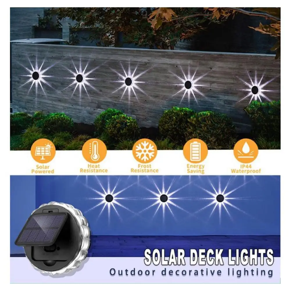 Led Solar Wall Lamp Petal Shaped 8 Modes 90 Degree Adjustable Outdoor Lighting Home Garden Backyard Decorative Porch Lights