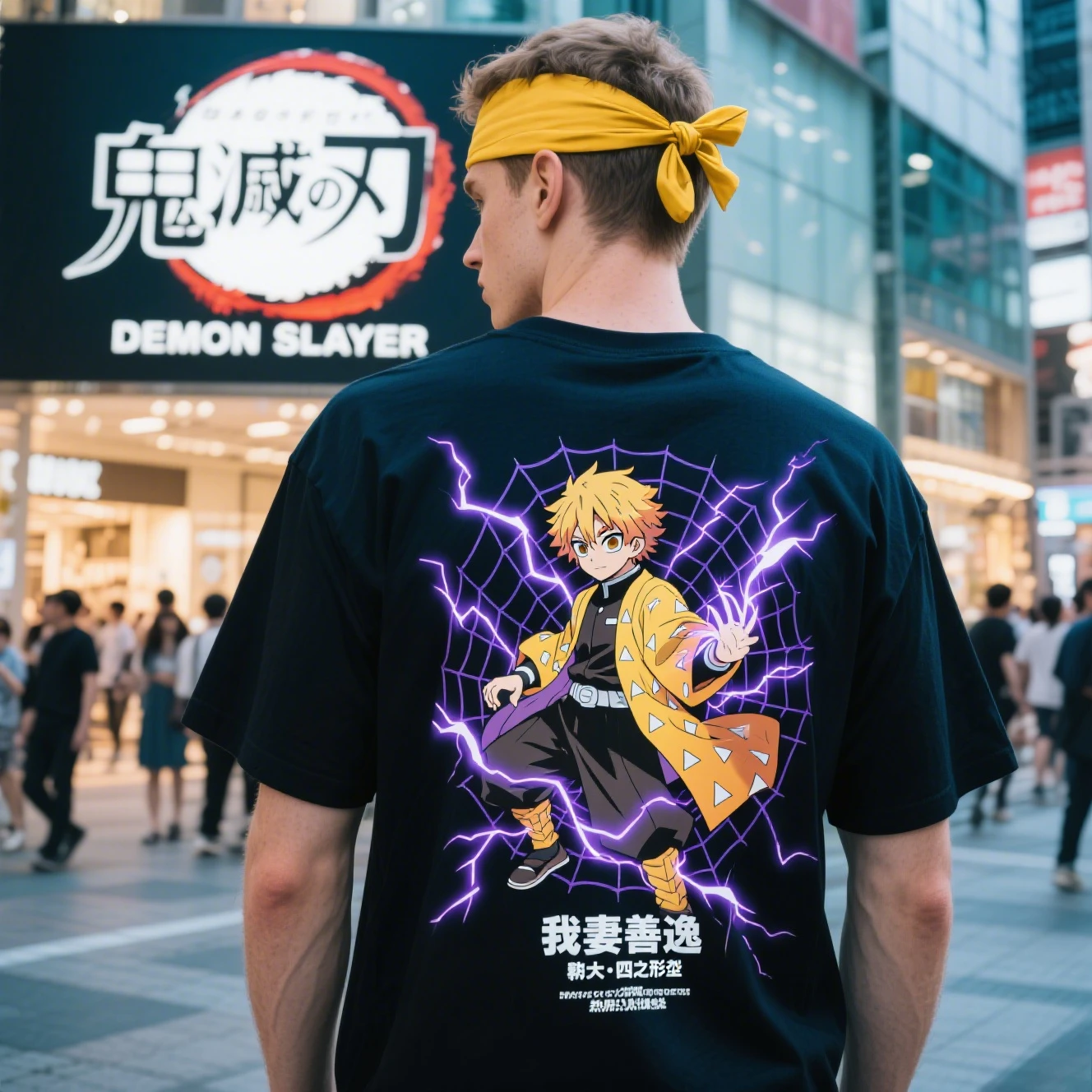 

The 2025 Summer Pure Cotton Round-neck Short-sleeved T-shirts for Men and Women Are From The Famous Anime "Demon Slayer"