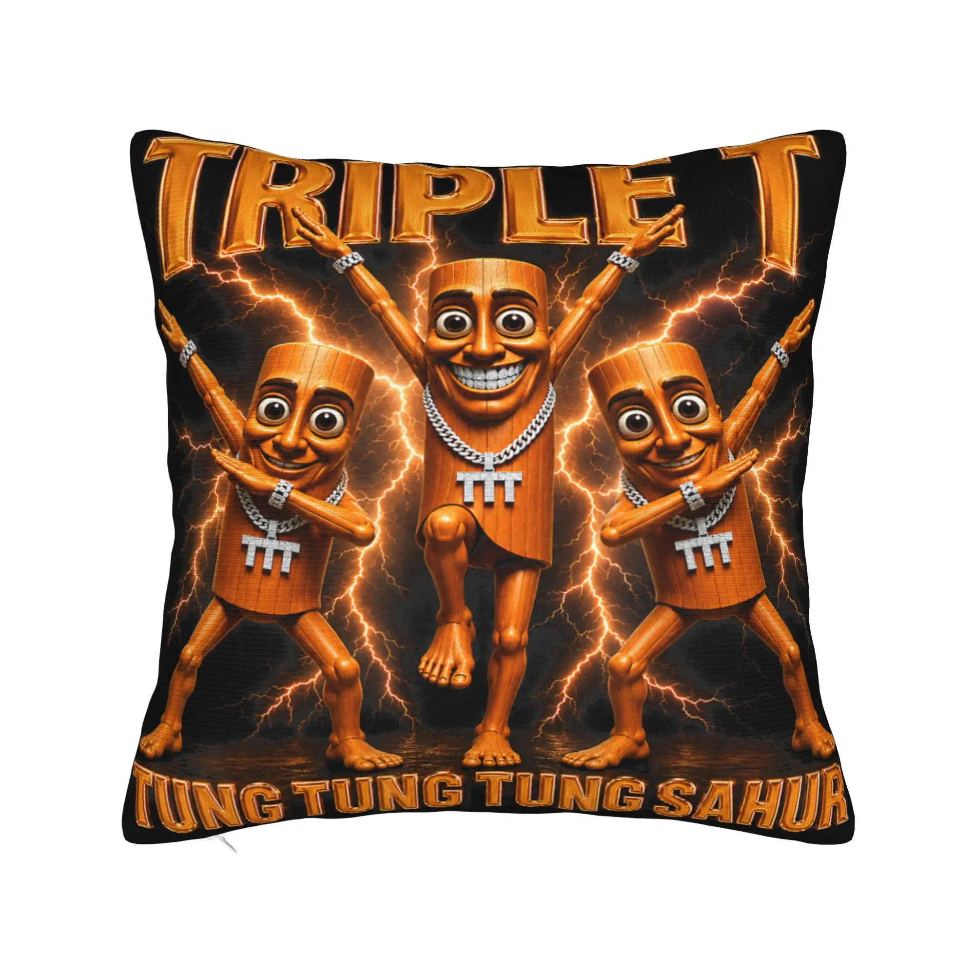 Pillow Cover Tung Tung Tung Sahur is Calling Funny Viral Dance Meme  Morden Pillow Case For Sofa Bedroom Home Decor Pillowcases