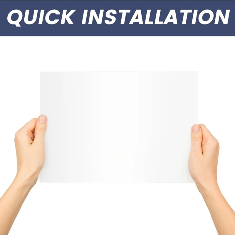 Película de chorro de arena de 16 piezas, espejo de gabinete de explosión transparente, película protectora de gabinete de explosión de poliéster con adhesivo de doble cara-A14G