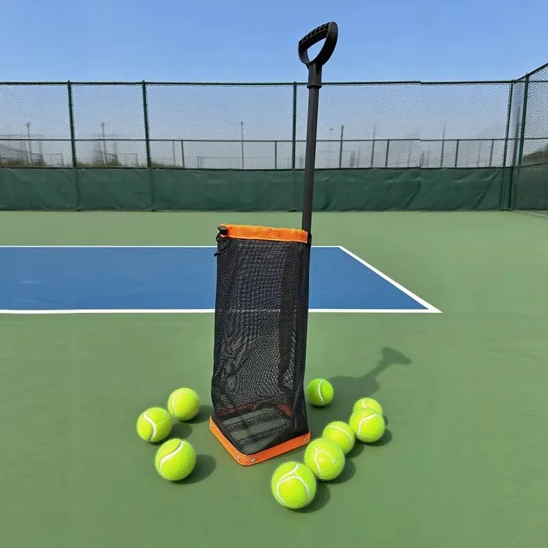 Portable Pickle Tennis Ball Hopper Basket with Handle Collector Caddy