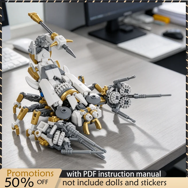 236PCS MOC Sci Fi Deformable Scorpion Creature Mecha Model Building Blocks DIY Assembly Gifts for Adults Collection Desktop