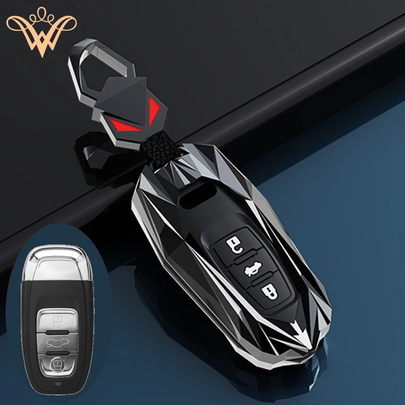 

Alloy Car Key Case Cover For Audi A1 A3 A4 A5 A6 A7 A8 Quattro Q3 Q5 Q7 S4 S5 S6 S7 S8 R8 TT Key Shell Protection Accessories