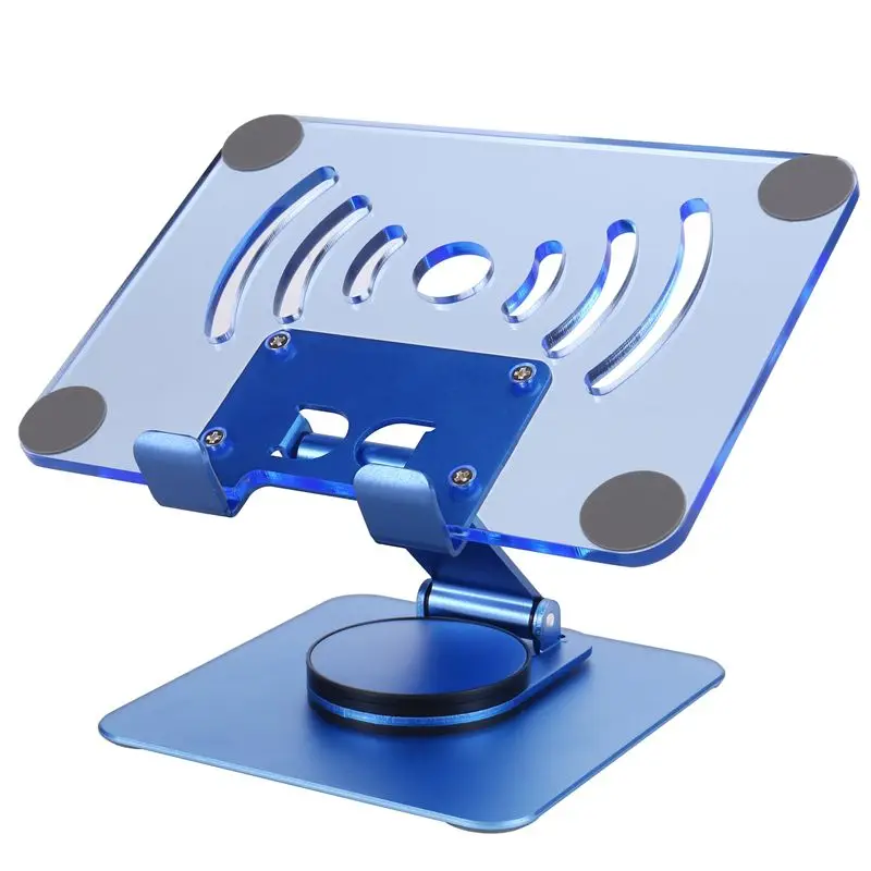 A29F-360° Rotating Tablet Stand Adjustable Portable Acrylic Desktop Stand For Tablets Up To 12.9 Inches