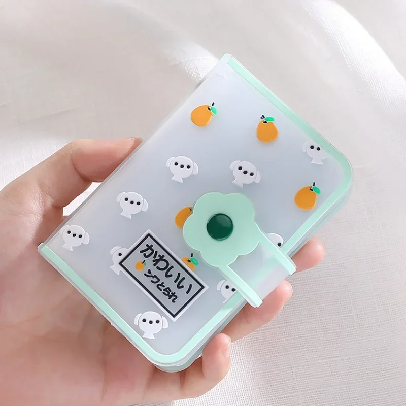 Mini Photo Album 20 Pockets Jelly Glue Home Picture Case Storage Lovely Fruit Animal Name Card Book Portable Photocard ID Holder