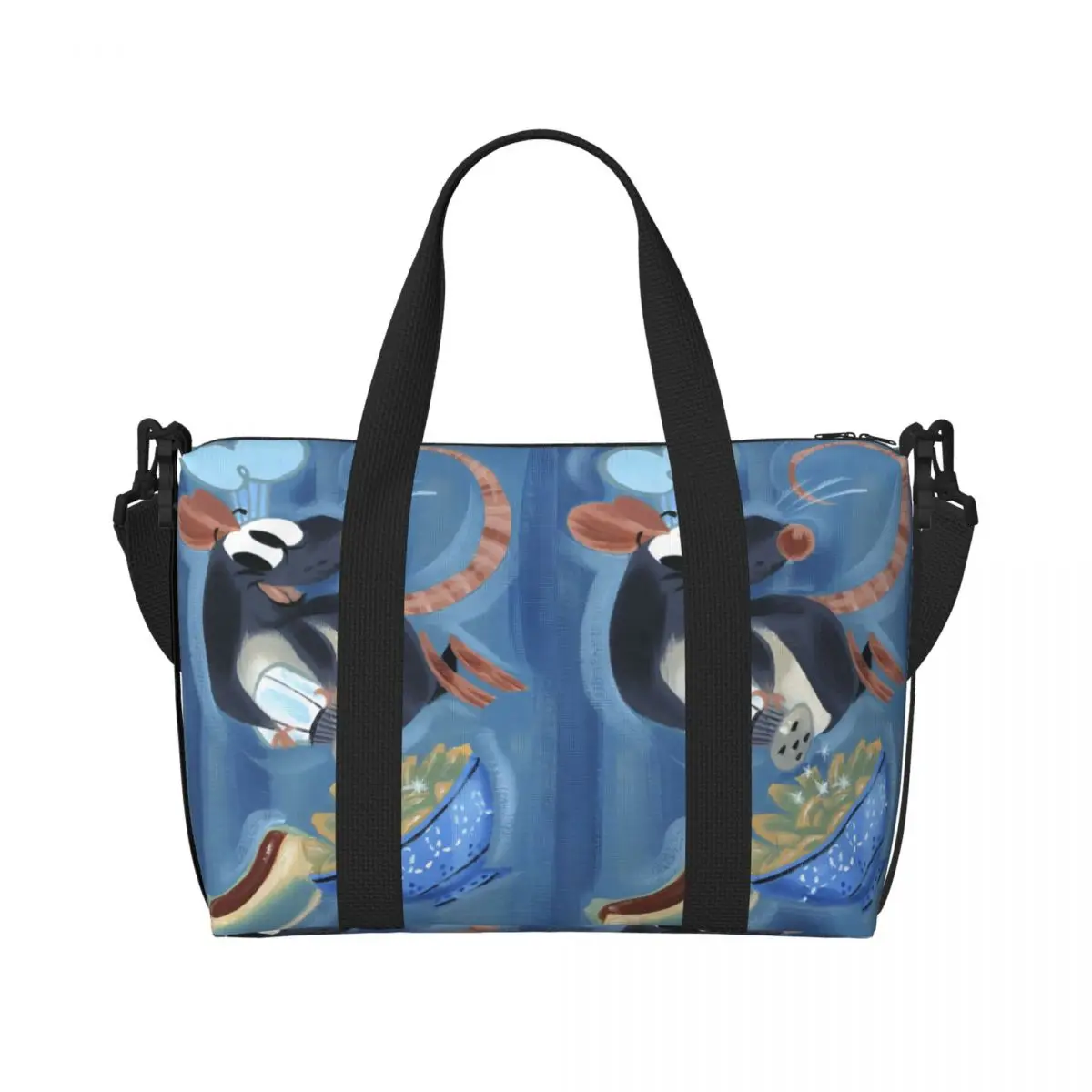 

Custom Ratatouille Wallpaper Beach Tote Bag for Women Large Compartment Beach Gym Travel Bags