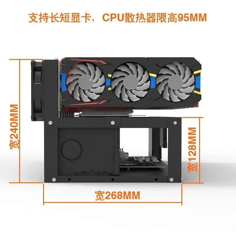 Open Chassis 6 Card 8 Card Fixed Stand Studio GPU Rack 8 Graphics Card Rack
