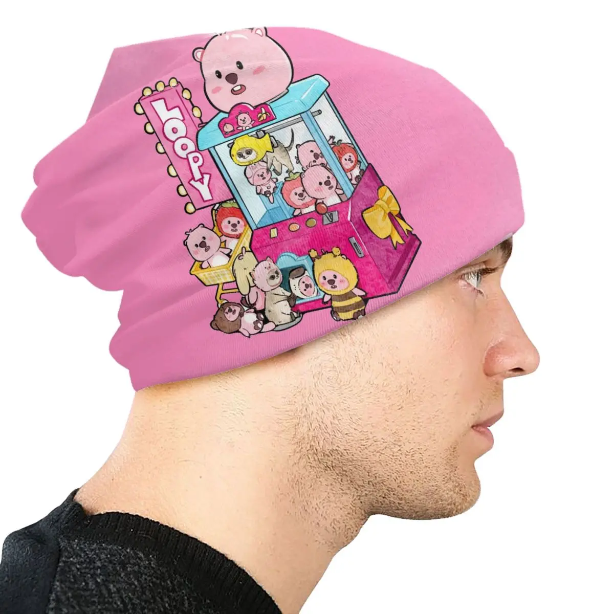 مخصص Zanmang Loopy الكرتون Skullies Beanies قبعات للجنسين شتاء دافئ متماسكة قبعة الرجال النساء الكبار بونيه القبعات في الهواء الطلق قبعة تزلج