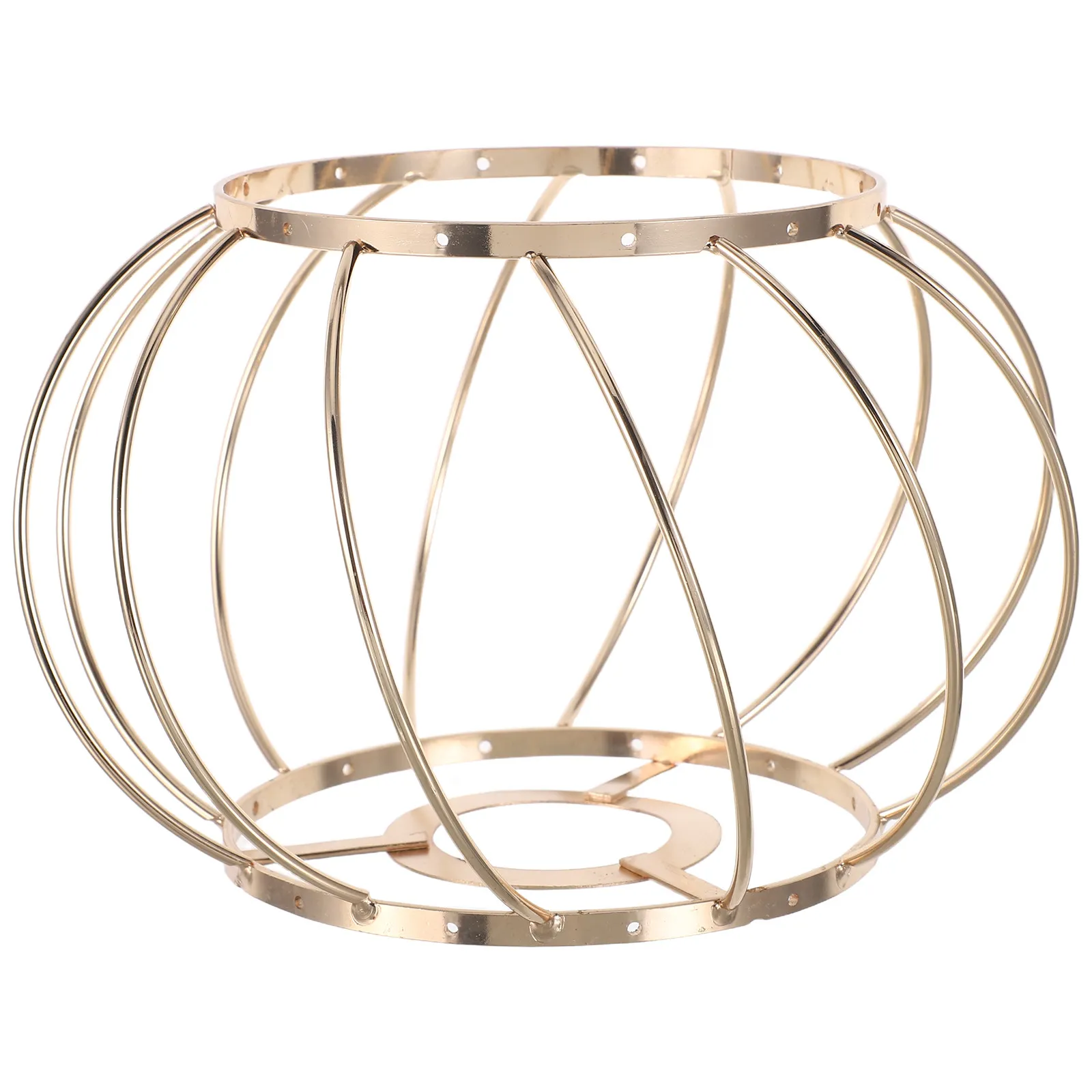Iron Lampshade Frame 42mm Ring DIY Metal Wire Cage Bulb Guard for Table Lamp Lighting Decor