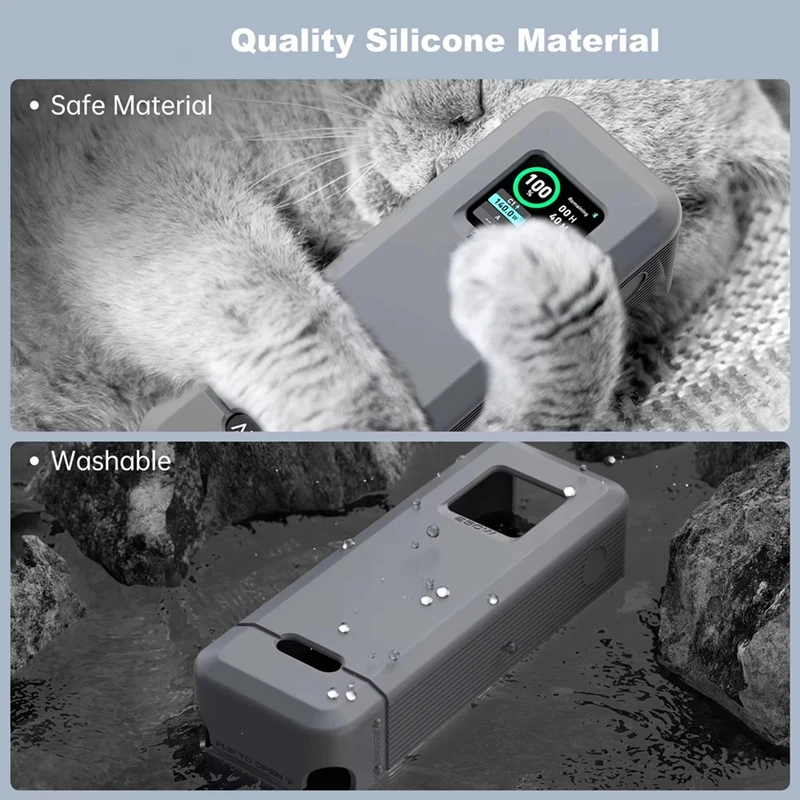 【ساخن】لـ Anker Prime 250W Power Bank غطاء من السيليكون حامل تخزين حقيبة السفر المحمول مع تخزين بطاقة TF/SIM