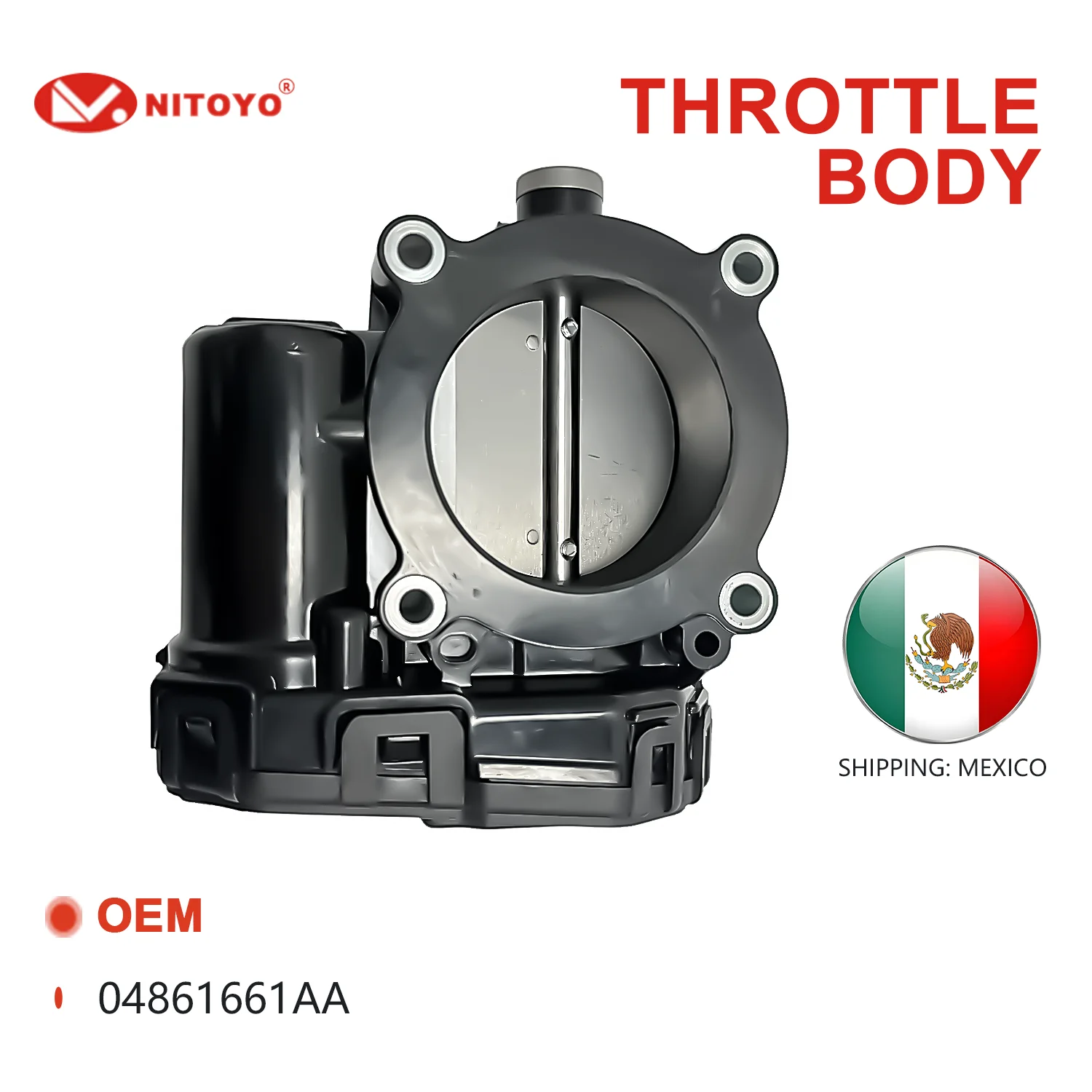 Cuerpo del acelerador NITOYO para Jeep Wrangler/Grand Cherokee/Commander, Chrysler Pacifica, Dodge Nitro/Dakota, Mitsubishi 04861661 AA