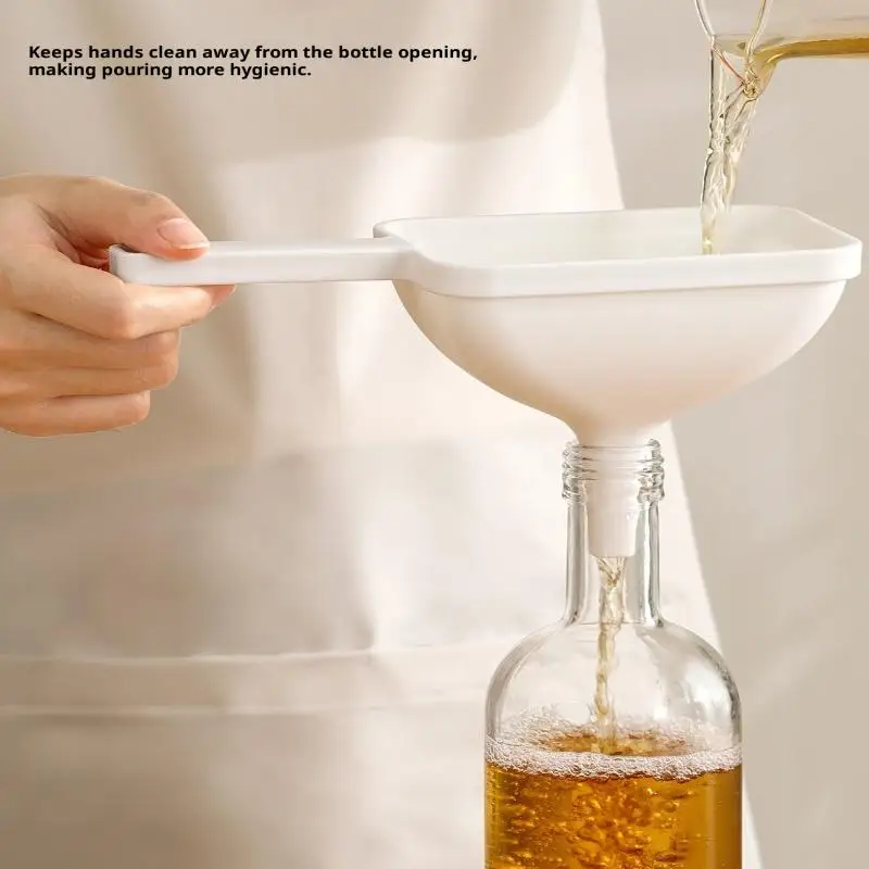 

Food-Grade Large-Diameter Funnel - Leak-Proof Oil & Liquid Pouring Spout for Kitchen, Bottling & Refueling, Dishwasher Safe