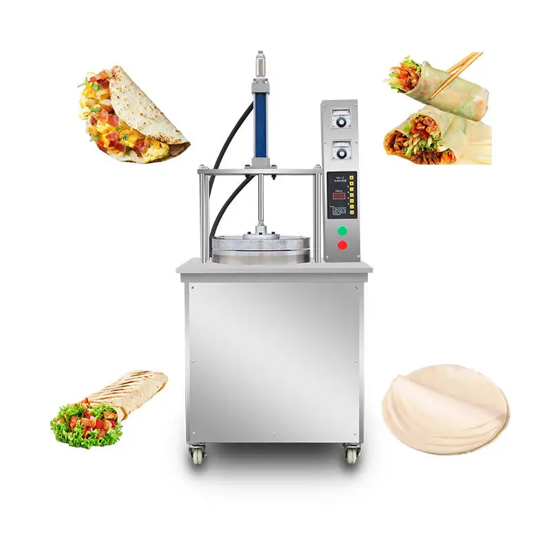 

Industrial Tortilla Making Machine Microcomputer Controlled Pancake Lavash Tortilla Pitta Press Baking Forming Machine