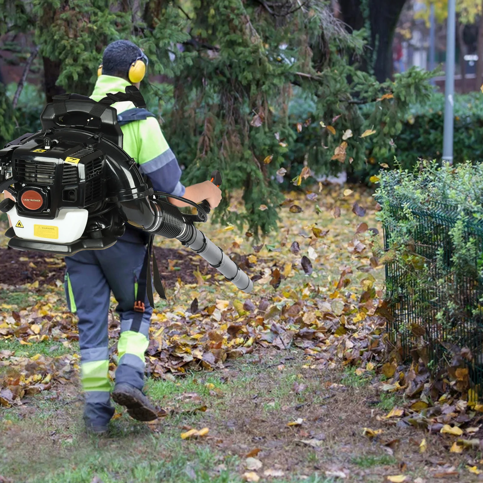

1 Sets 70.87*17.72*17.72 Inch 52CC Gas-powered Backpack Leaf Blower Snow Blower, Adjustable Extension Nozzle, Ergonomic Non-Slip Handle For Efficient Lawn Cleaning, Leaf Blower Cordless, Best For Valentine'S Day