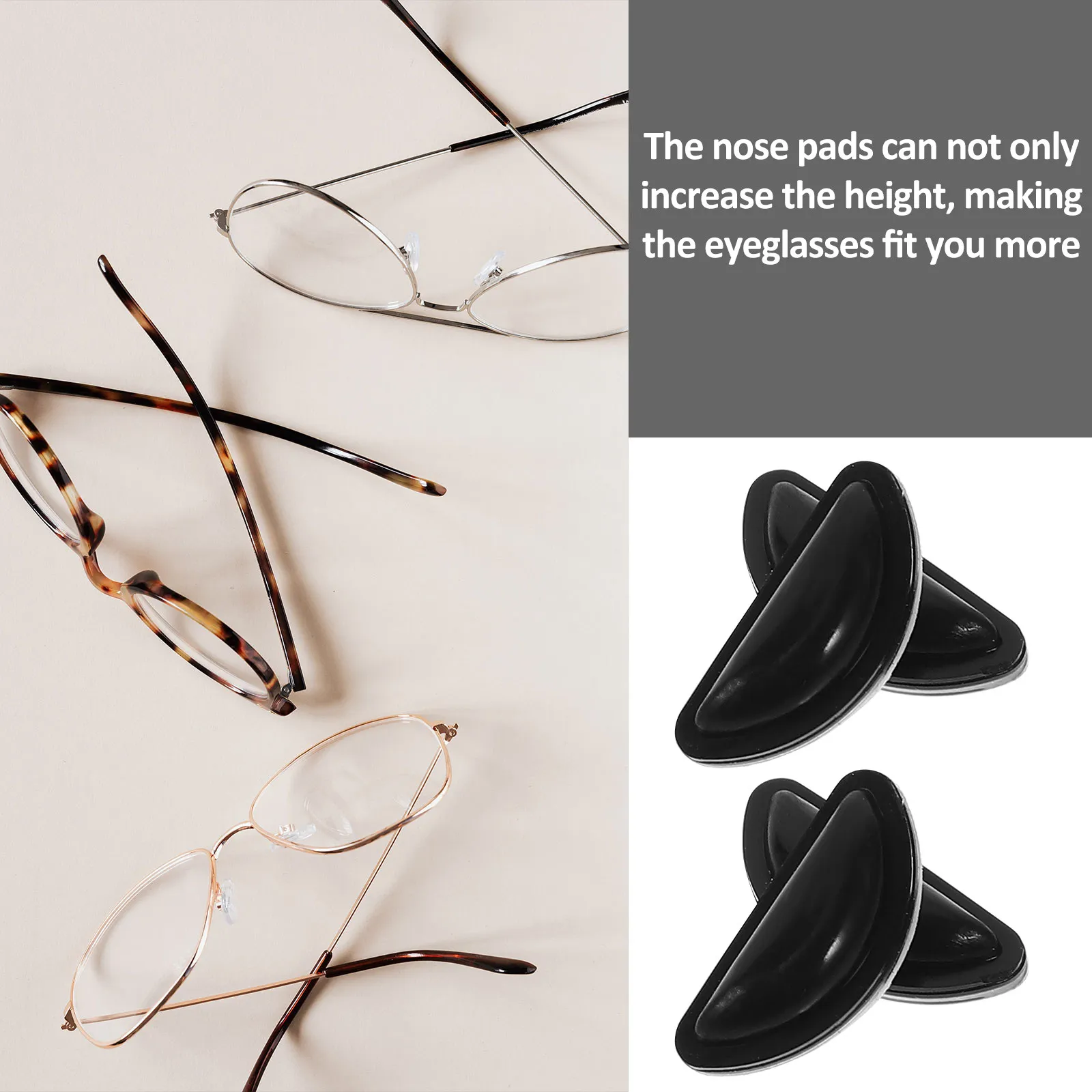 

10 пар силиконовых носовых подушечек для очков, противоскользящие мягкие накладки, сменные носовые подушечки для пластиковых оправ очков