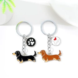 I LOVE Alaska Husky Dog Keychain Cute dachshund  animal Cartoon dog Keychain dog Gift For woman Man Jewelry