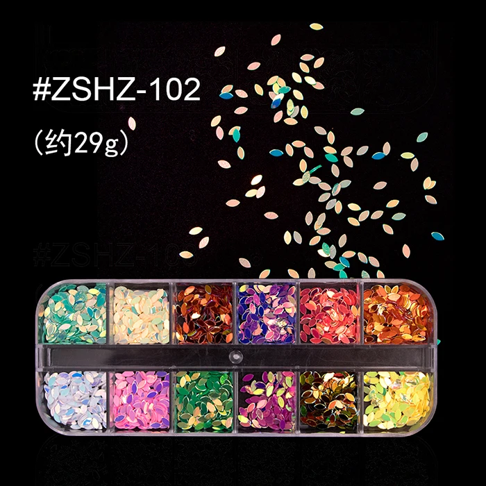 Wholesale 24 Grid/Box 3D Metallic Luxury Premium Flower Design Rhinestones Nail Art Decorations Manicure Gems