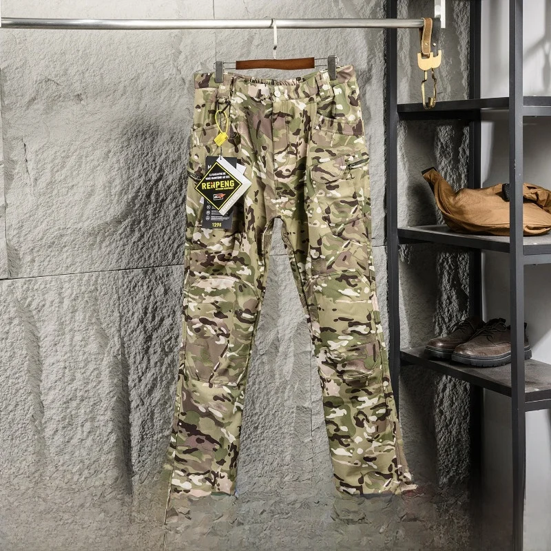 

Thiened Camouflage Fce Lined Work Trousers for Men Multi ket Tactical Soft ell Pants Autumn Winter Straight Leg Pants