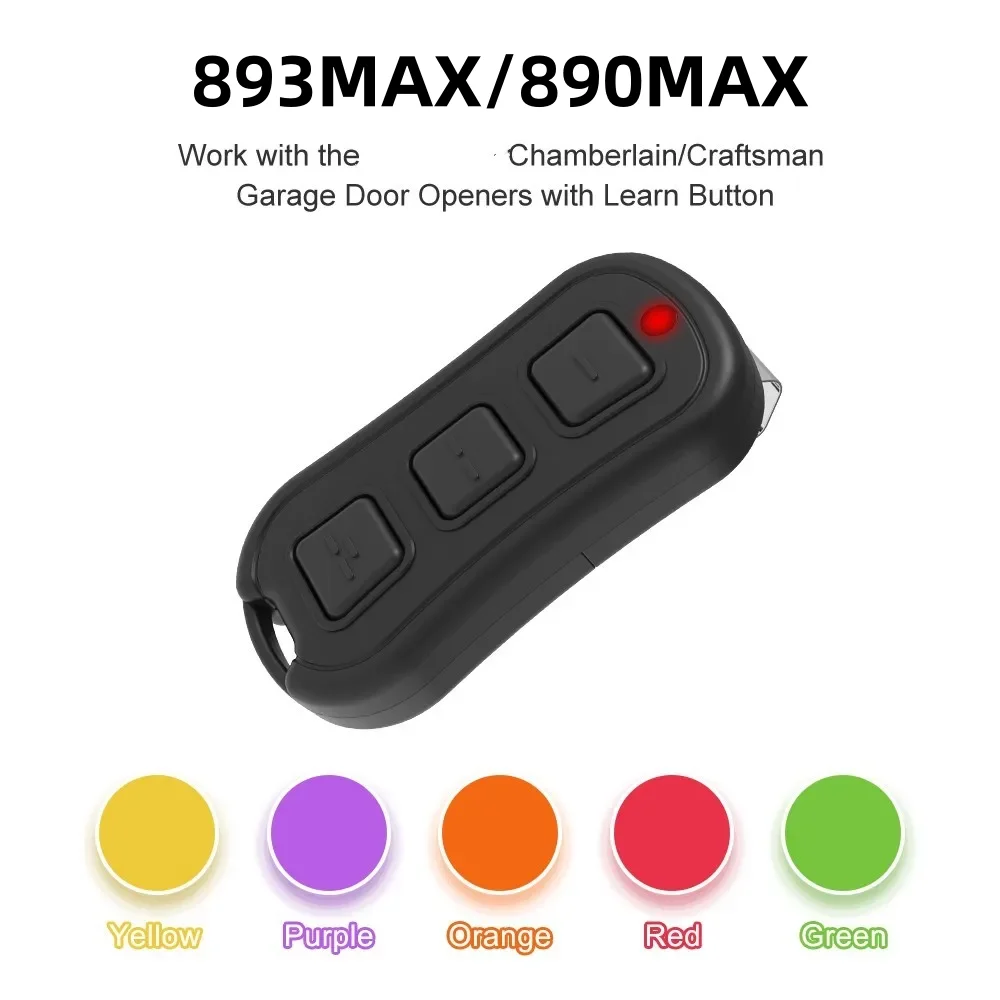 893MAX Garage Door Opener Remote Control Universal for 370LM 371LM 372LM 373LM 893LM 971LM 953ESTD 81LM 82LM 83LM 890MAX 850CB