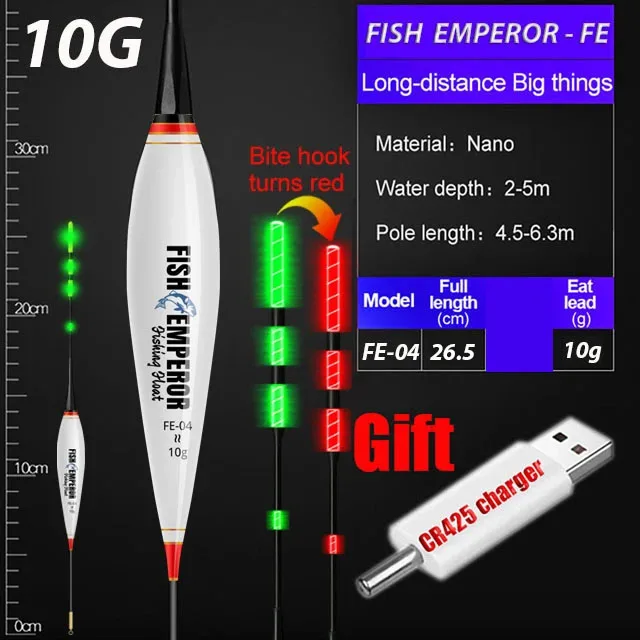 2024 neue Angeln Float Set Led Smart Elektronische Leucht Schwimmt 3g 5g 7g 10g 13g 15g 20g Schwerkraft Sensing Winter Sommer Angeln