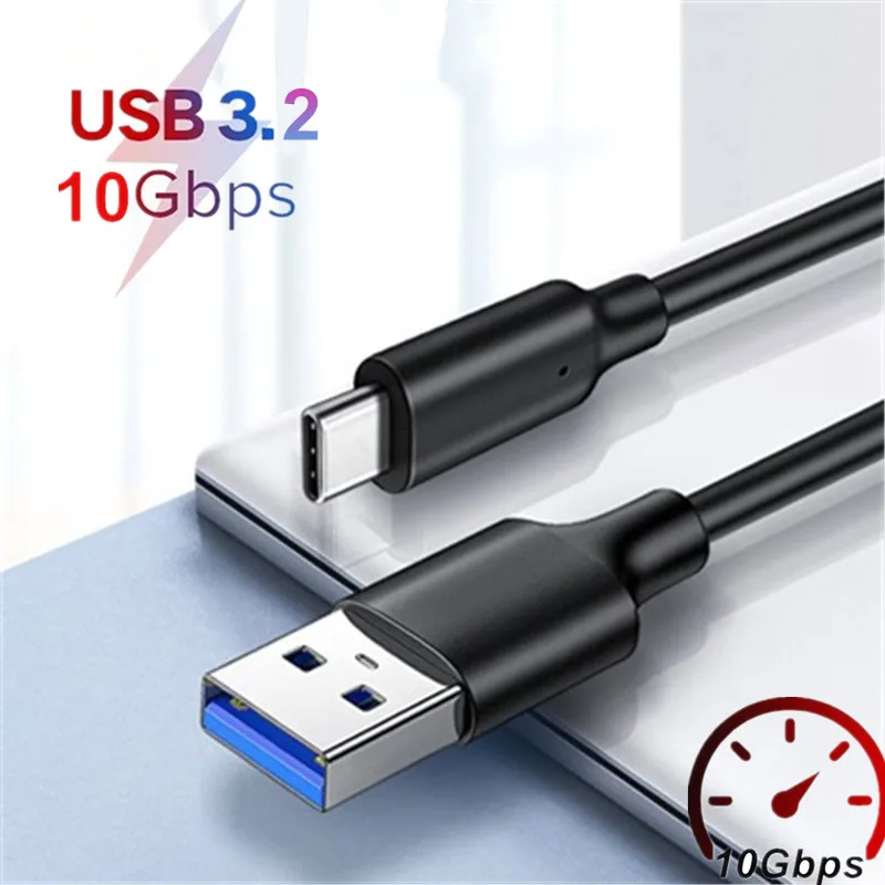 USB3.2 10 gb/s Gen2 kabel USB C kabel do transmisji danych Transfer krótki kabel USB C SSD kabel z 3A 60W QC 3.0 szybkie ładowanie zamienne kabel do