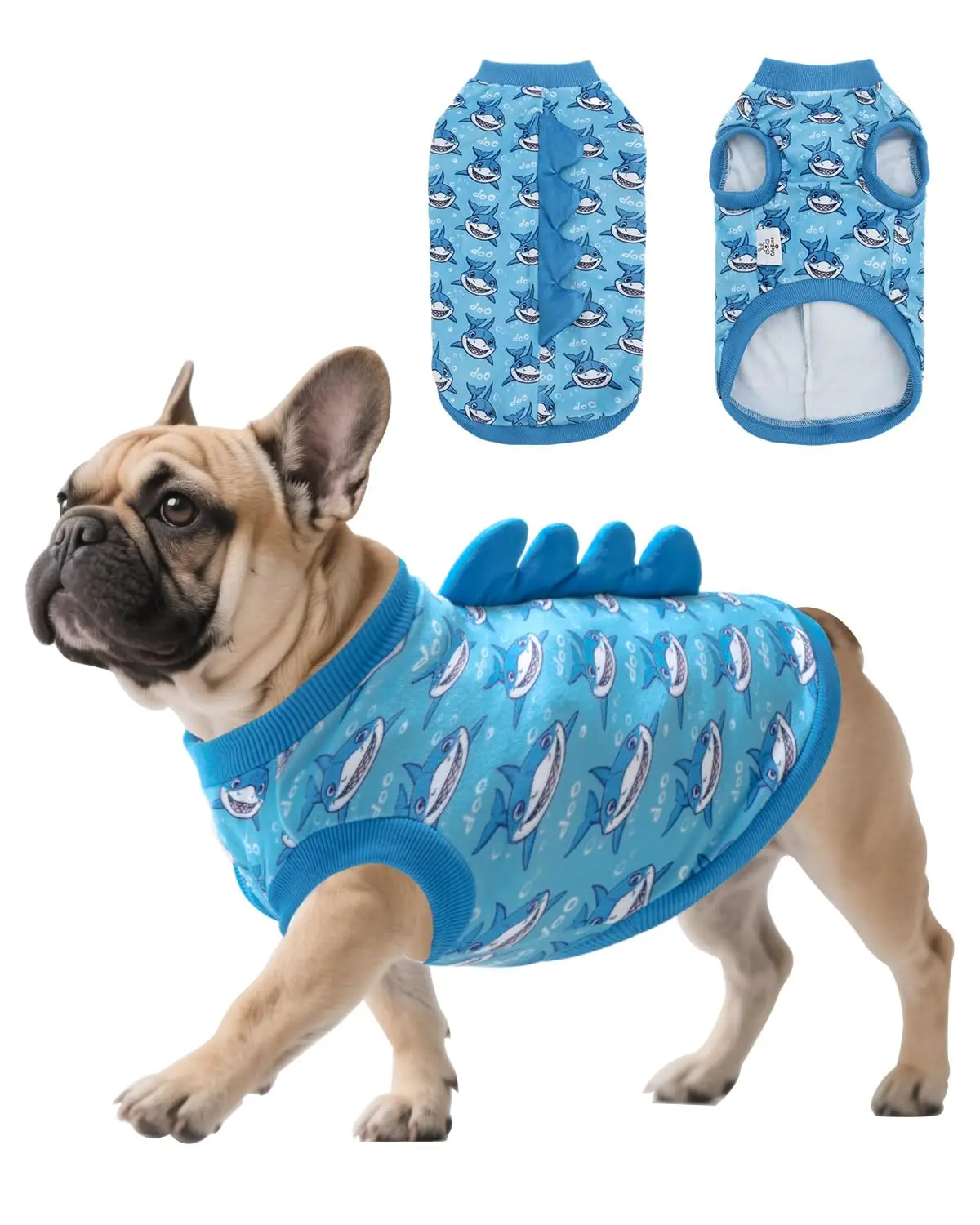 Dinosaur Dog Shirt, Stretchy Velvet Pet Tee for Small Dogs & Cats, Soft Breathable Pullover for Daily Wear, Customized