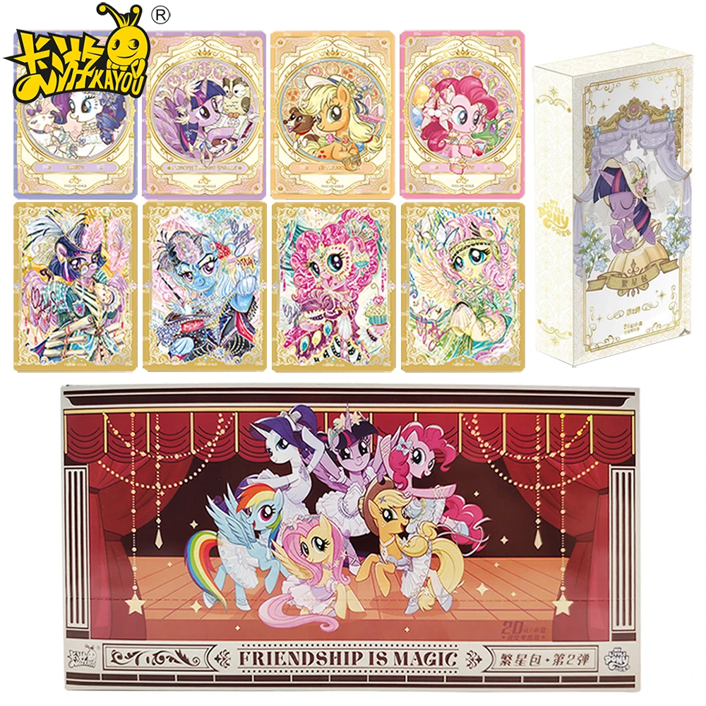 

Подлинная коллекционная карта Kayou My Little Pony, фантазийная аниме, милая Радужная карта, забавная художественная фотокарта, поощрительные подарки на день рождения для детей