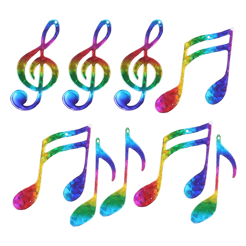 

9Pcs Music Note Christmas Tree Ornaments Colorful Xmas Hanging Decorations Holiday Party Decor Music Note Christmas Ornaments