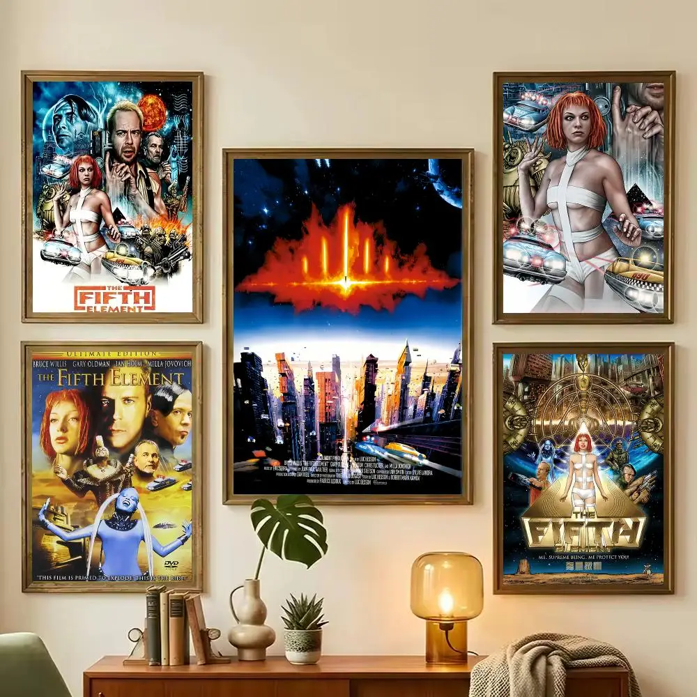 Movies T-The Fifth Element Painting Calligraphy Stylish Canvas Poster Wall Art for Living Room Bedroom Office Home Decor