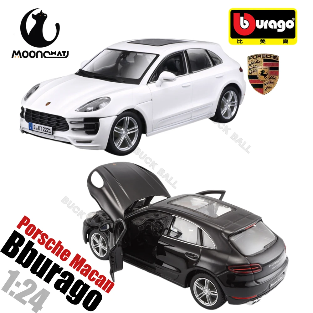 

1:24 Bburago Porsche Macan Model Alloy Car Die Cast Sports Car Collection Toy Luxury Vehicle Ornament Boy Birthday Gift