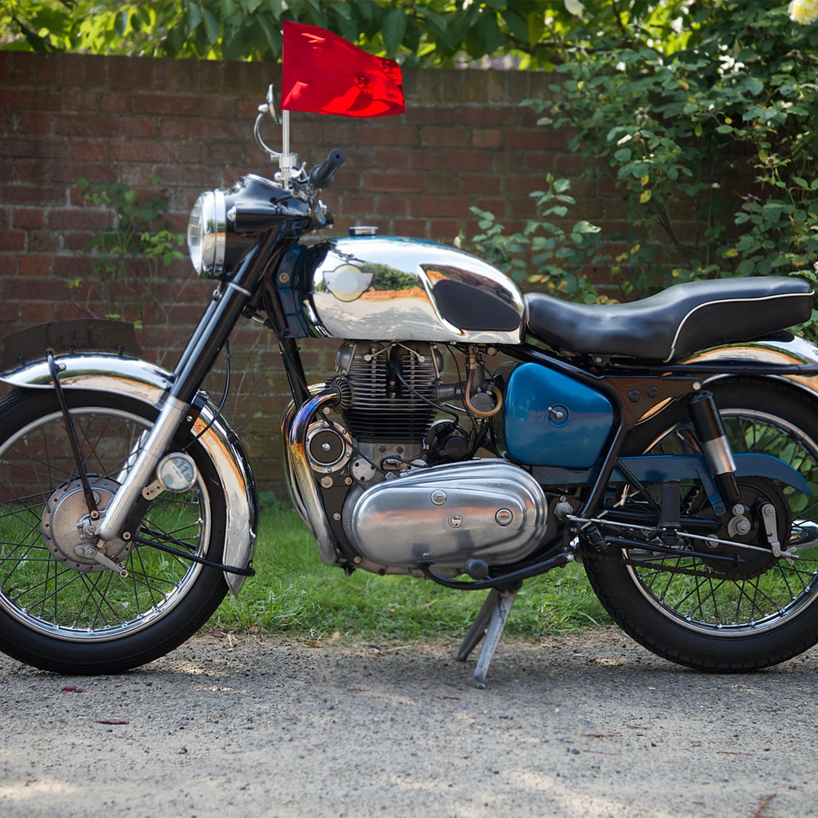 

Adjustable Stainless Steel Telescopic Motorcycle Flagpole Bracket Compatible 22Mm Handlebars Off-Road Dirt Bike Flag Mount