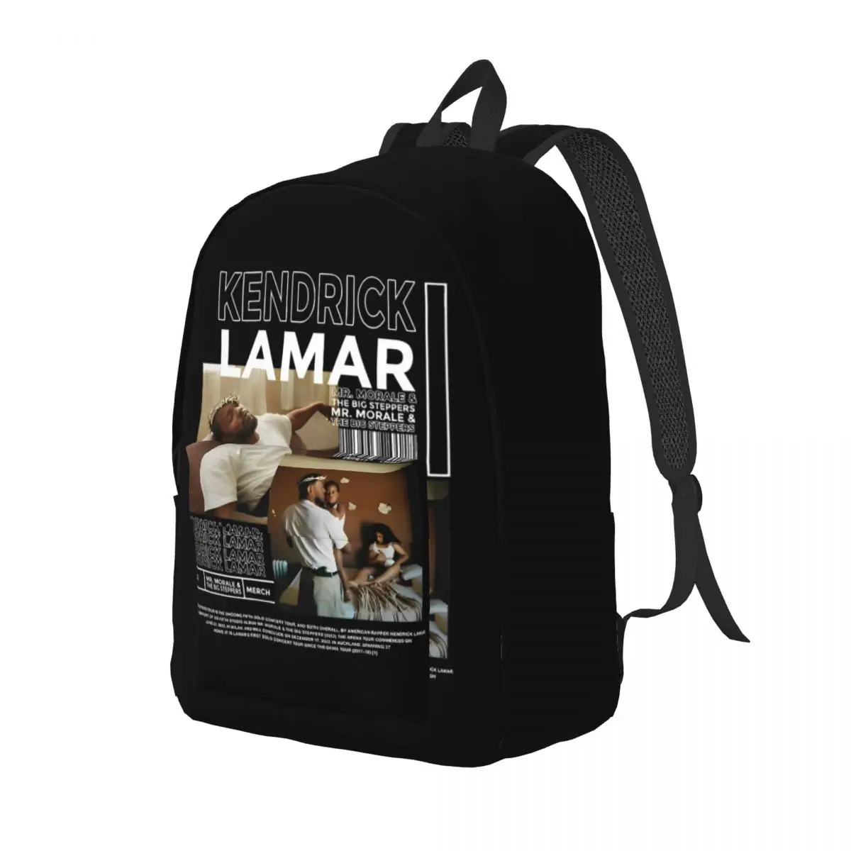 Kendrick Lamar Hip Hop Rapper Cool Backpack Durable High School Work Daypack for Men Women Laptop Canvas Bags