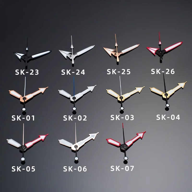 นาฬิกามือ SKX มือนาทีสําหรับ Seiko SKX007 SKX009 NH36 NH35 การเคลื่อนไหวดัดแปลงผู้ชายสีเขียวส่องสว่างวินาทีมืออะไหล่