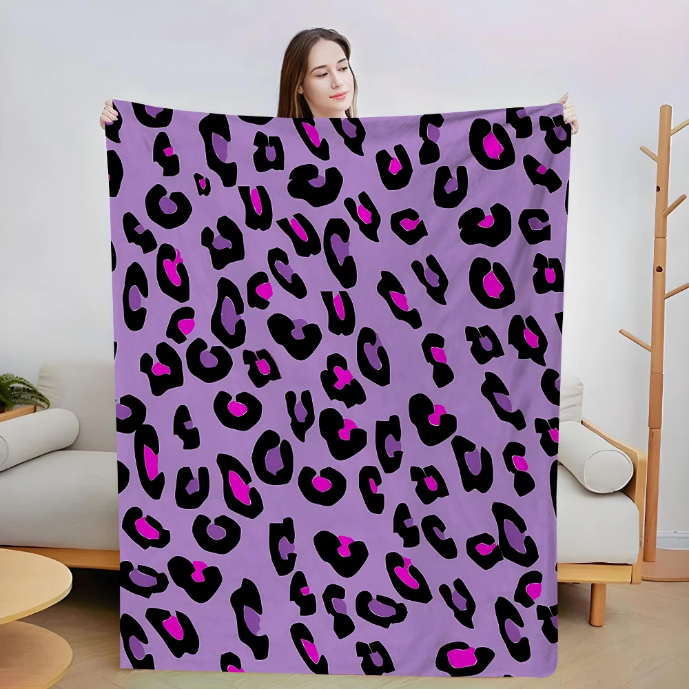 Classic Light Tan Leopard Print Throw Blanket,Warm Sofa,Office Lap Cover,Birthday Anniversary Casual Home Memento