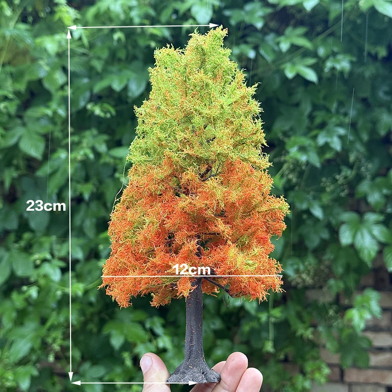 Simulatie herfstdraadboom model micro landschap tuin park landschap materiaal animatie schieten model trein spoorwegindeling