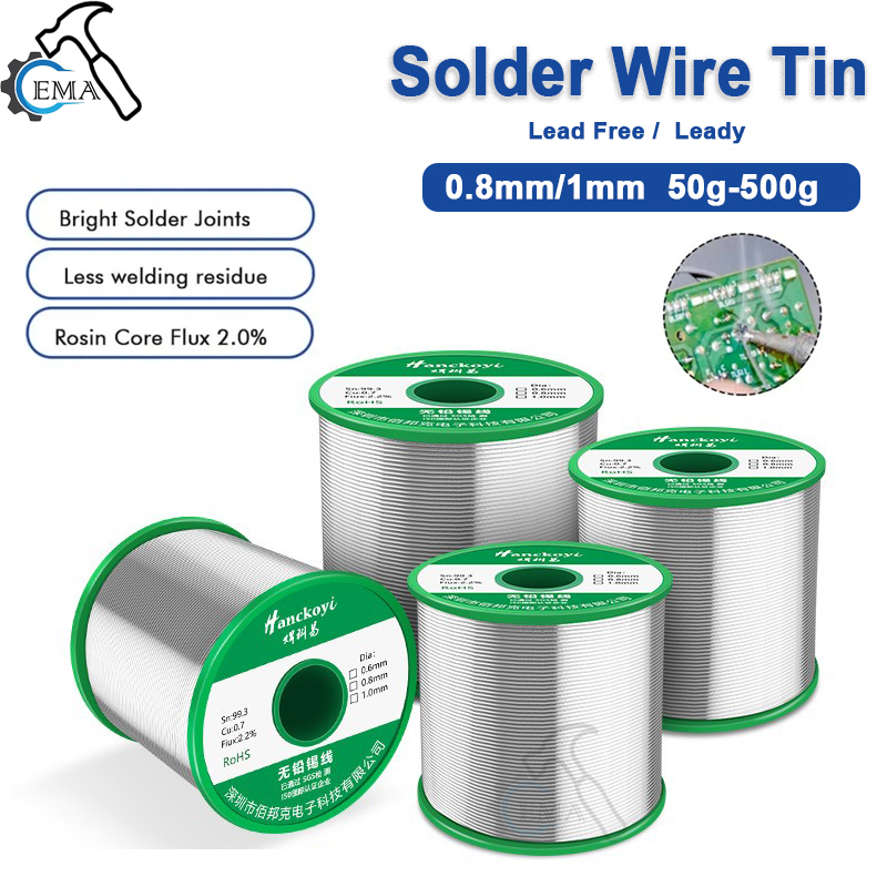  50g-500g Solder Tin Wire Eco-friendly Low Melting Point No Clean Needed SN99.3CU0.7 Leady Free/Leady Soldering Tin Wire 