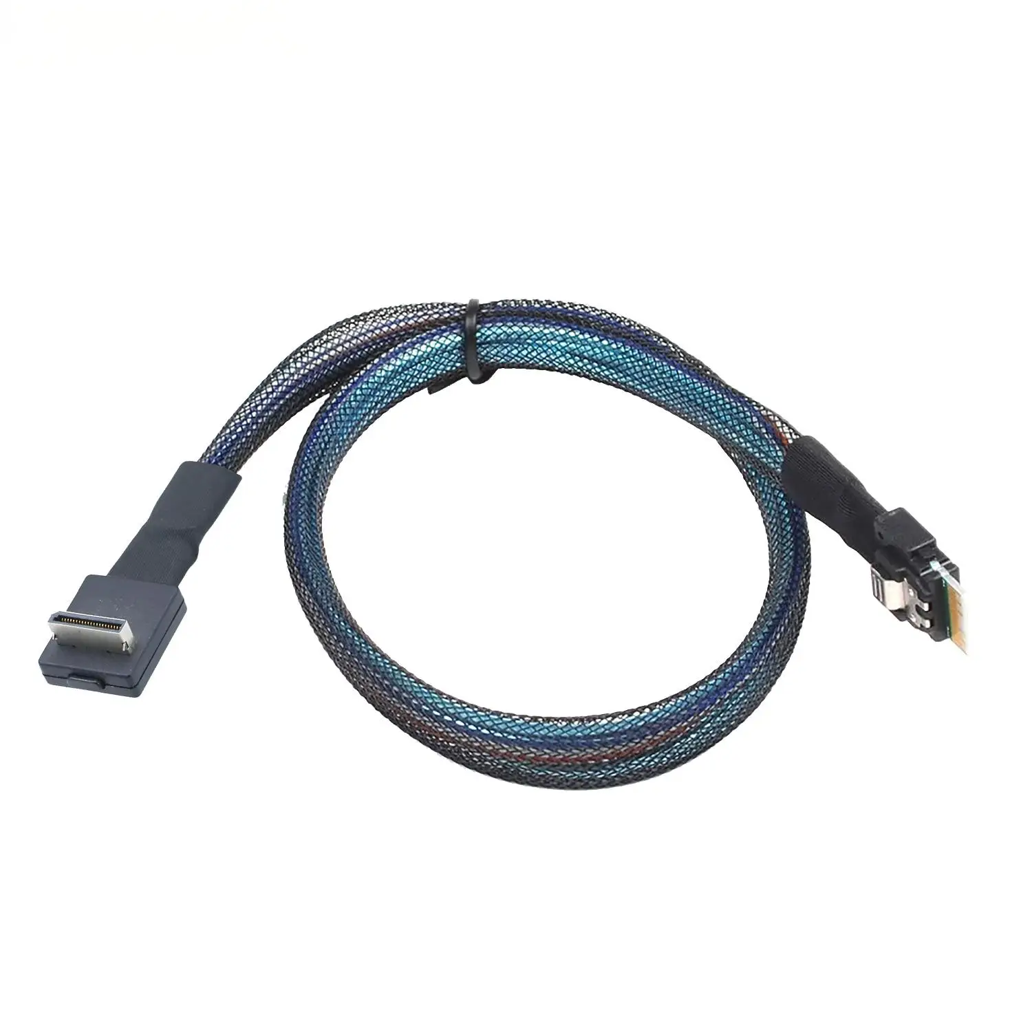 90‑Degree Oculink SFF‑8611‑4I to Slimline SAS SFF‑8654‑4I 38Pin Cable PCIe NVMe SSD Server High‑Speed Data Cord