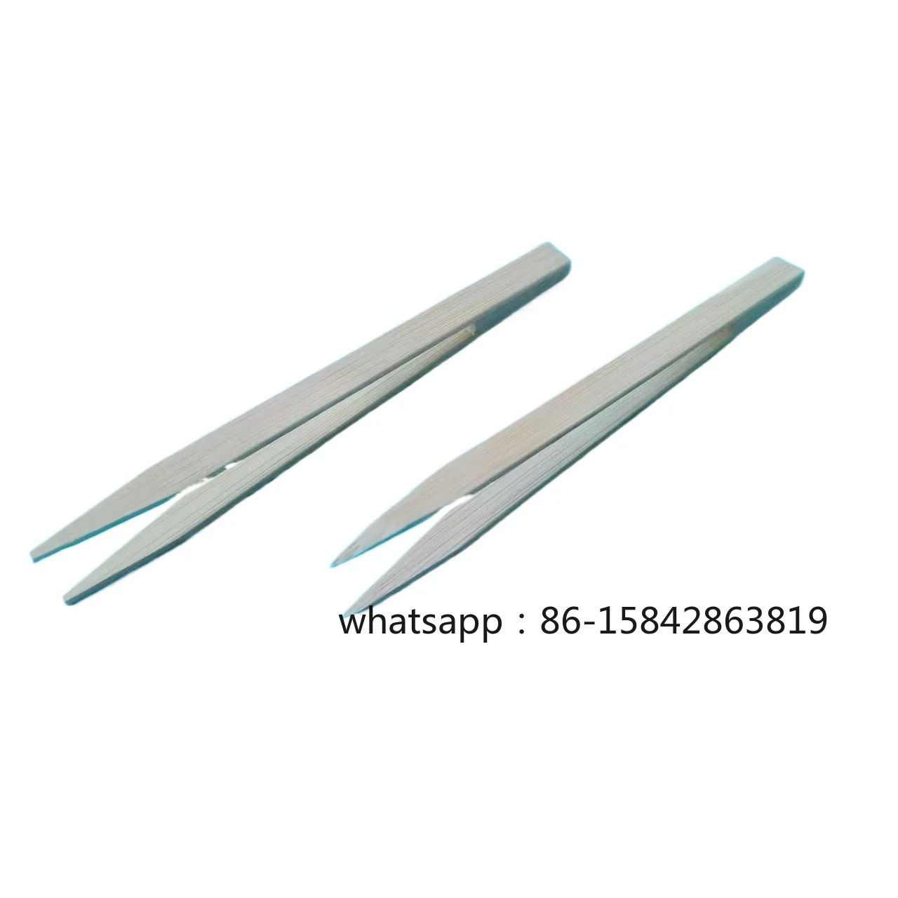 Pointed Flat Head Anti-static Bamboo Tweezers 12CM 10CM Bamboo Moxibustion Gold and Silver Foil 15CM Long Group of Ten